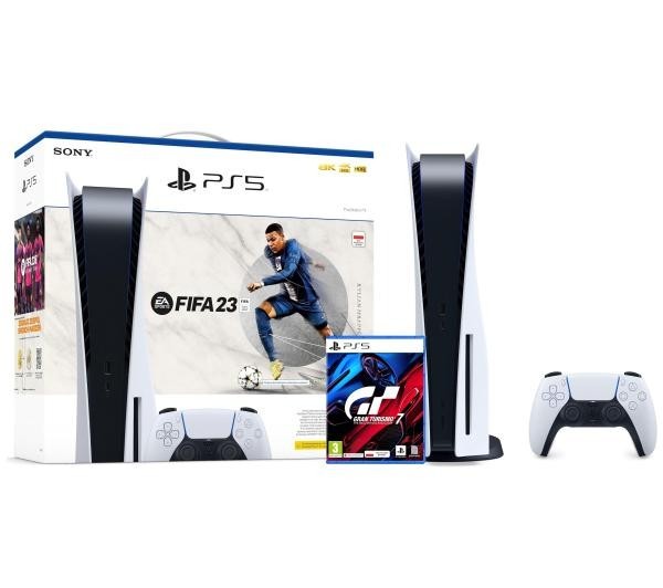 Sony PlayStation 5 (PS5) + FIFA 23 + Gran Turismo 7