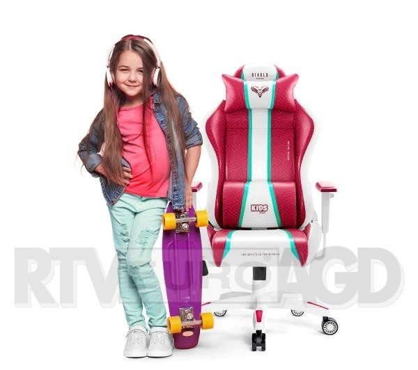 Diablo Chairs X-One 2.0 Kids Size (biało-czerwony)