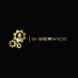 Logo firmy B-Service - obsługa i nadzory BHP, kursy i szkolenia BHP, PPOŻ, pierwsza pomoc