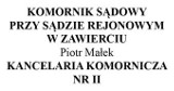 Logo firmy Komornik Sądowy Przy Sądzie Rejonowym w Zawierciu Piotr Małek, Kancelaria Komornicza nr II