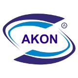 Logo firmy AKON - systemy alarmowe, monitoring, ppoż, kontrola dostępu