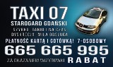 Logo firmy Taxi Stasiu Bus 7 osób kontakt(665 665 995) Starogard Gdański halo 24H/7. Lotnisko,Karta, Gotówka