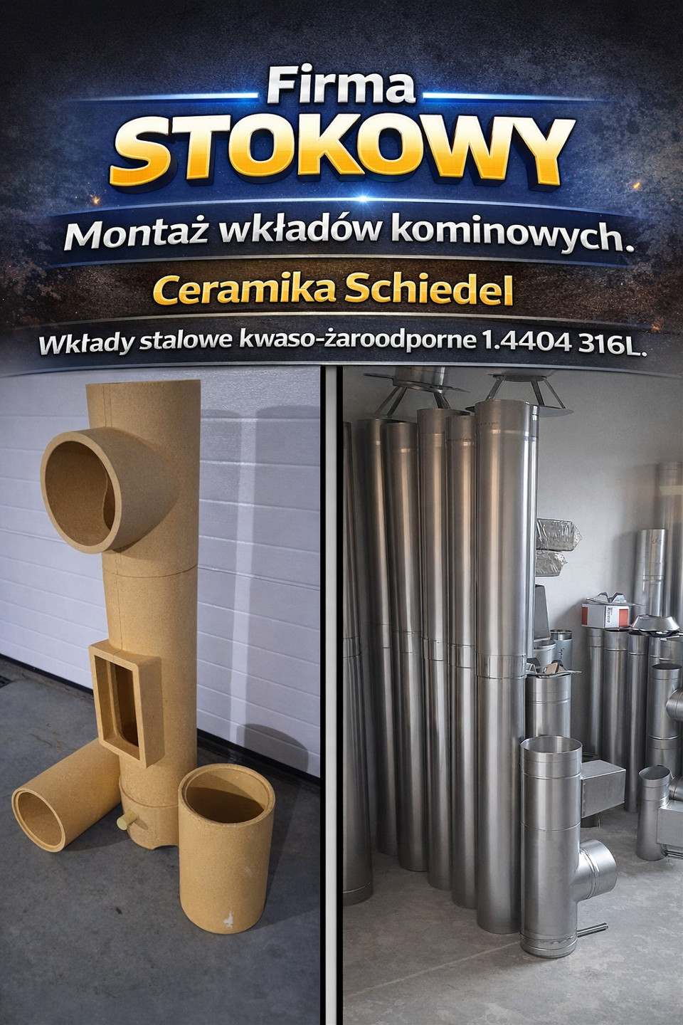 Kominy Stokowy Frezowanie Kominów I Montaż Wkładów Kominowych w Żywcu , Żywiec