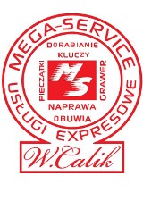 Logo firmy MEGA-SERVICE Dorabianie kluczy, Szewc, Pieczątki Kraków